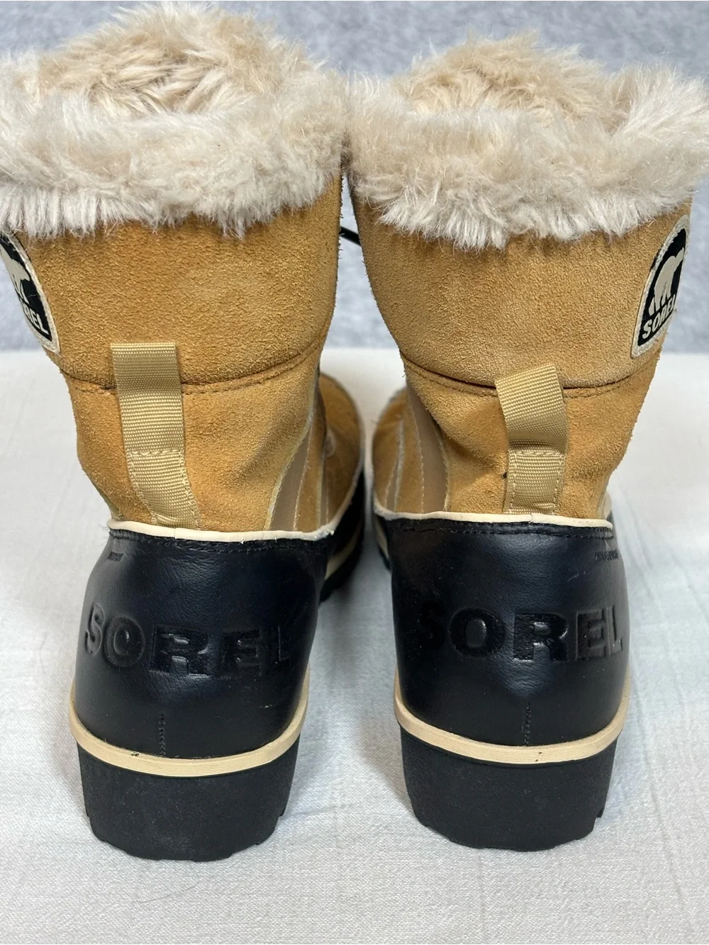 Sorel Tivoli II Mid-Calf Winter Snow Waterproof Boots -Tan/Black-Women Size 8